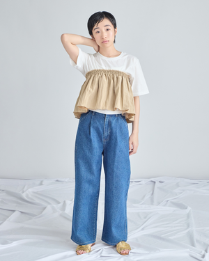 低身長用Tシャツ/小柄用/低身長/Tシャツ/低身長ブランド/小柄ブランド/小柄TOPS/ビスチェセットトップス/マルチway/ チュールビスチェ