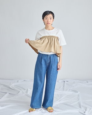 低身長用Tシャツ/小柄用/低身長/Tシャツ/低身長ブランド/小柄ブランド/小柄TOPS/ビスチェセットトップス/マルチway/ チュールビスチェ