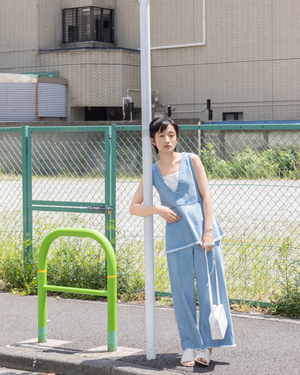低身長用パンツ/小柄用/低身長/小柄セットセットアップ/デニム/低身長ブランド/小柄ブランド/デニムパンツ/小柄デニム/小柄パンツ/デザインパンツ/韓国/デニムセットアップ/フリンジデニム/フリンジ