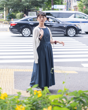 小柄ワンピース/低身長ワンピース/低身長用ワンピース/ウエスト調整ワンピース/ウエスト自在