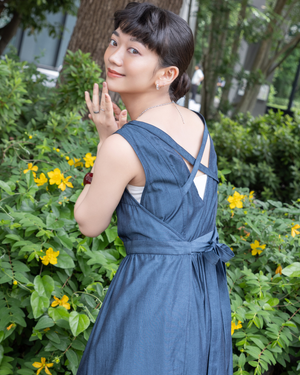 小柄ワンピース/低身長ワンピース/低身長用ワンピース/ウエスト調整ワンピース/ウエスト自在