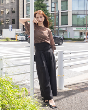 低身長パンツ/低身長用ボトム/ボトム/2WAYパンツ/小柄用/XSサイズ/SSサイズ/147㎝/低身長ブランド/低身長ハイウエストパンツ/折り返しパンツ