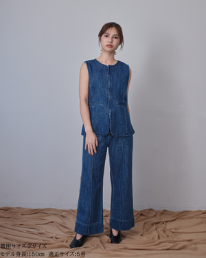 低身長用トップス/小柄用/低身長/小柄セットセットアップ/デニム/低身長ブランド/小柄ブランド/ペプラムデニム/小柄デニム/小柄トップス/デザイントップス/韓国/デニムセットアップ/刺繍/ハート/ハート刺繍