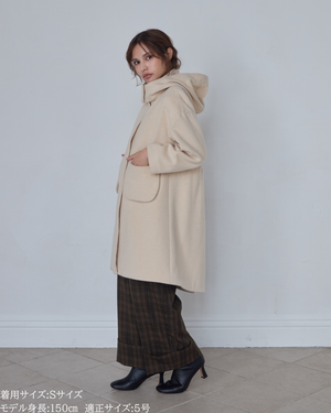 取り外しフード付きマニッシュコート(Japan Fabric)【685】