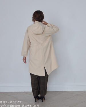 取り外しフード付きマニッシュコート(Japan Fabric)【685】