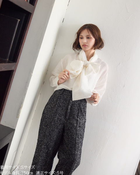 画像をギャラリービューアに読み込む, へリンボーンウールパンツ(Japan Fabric)【692】
