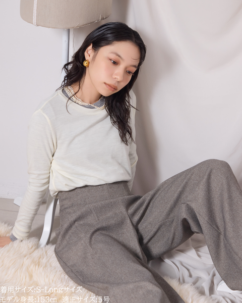 画像をギャラリービューアに読み込む, 低身長パンツ/小柄パンツ/低身長用ボトム/低身長用/韓国系/韓国風/低身長コーディネート/小柄コーデ/パンツコーデ/ハイウエストパンツ/美脚パンツ/147㎝
