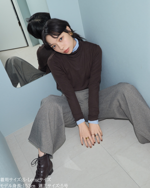 低身長パンツ/小柄パンツ/低身長用ボトム/低身長用/韓国系/韓国風/低身長コーディネート/小柄コーデ/パンツコーデ/ハイウエストパンツ/美脚パンツ/147㎝