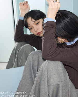 低身長パンツ/小柄パンツ/低身長用ボトム/低身長用/韓国系/韓国風/低身長コーディネート/小柄コーデ/パンツコーデ/ハイウエストパンツ/美脚パンツ/147㎝