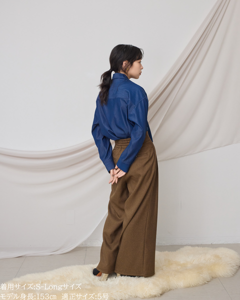 画像をギャラリービューアに読み込む, 低身長パンツ/小柄パンツ/低身長用ボトム/低身長用/韓国系/韓国風/低身長コーディネート/小柄コーデ/パンツコーデ/ハイウエストパンツ/美脚パンツ/147㎝
