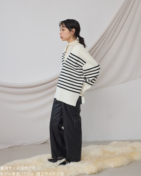 画像をギャラリービューアに読み込む, 低身長パンツ/低身長用ボトム/ボトム/小柄用/XSサイズ/SSサイズ/147㎝/低身長ブランド/低身長レザーパンツ/レザーパンツ/韓国風/小柄韓国
