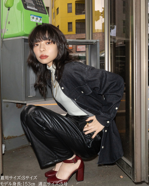 画像をギャラリービューアに読み込む, 低身長パンツ/低身長用ボトム/ボトム/小柄用/XSサイズ/SSサイズ/147㎝/低身長ブランド/低身長レザーパンツ/レザーパンツ/韓国風/小柄韓国
