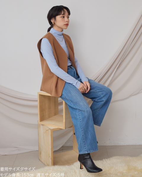 画像をギャラリービューアに読み込む, 低身長向けトップス/低身長用/小柄ワトップス/小柄用/147㎝/SSサイス/XSサイズ/インナー/タートルニット/低身長/ウール/ウールインナー
