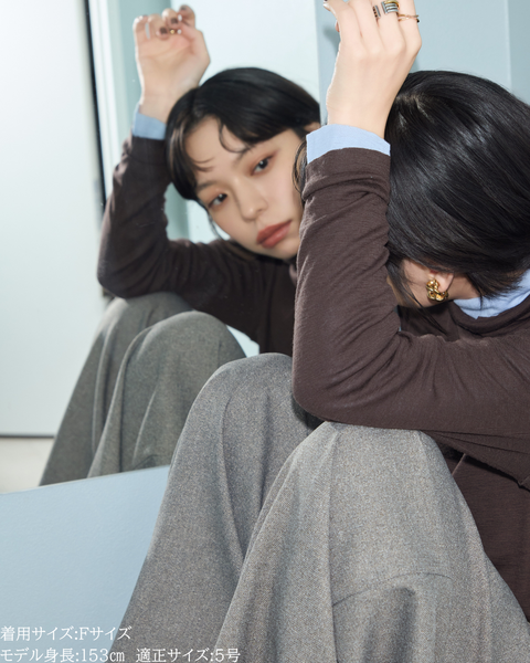 画像をギャラリービューアに読み込む, 低身長向けトップス/低身長用/小柄ワトップス/小柄用/147㎝/SSサイス/XSサイズ/インナー/タートルニット/低身長/ウール/ウールインナー
