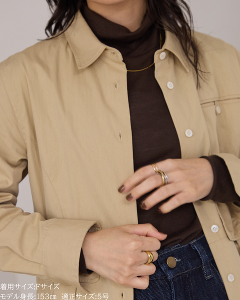 画像をギャラリービューアに読み込む, ウールハイネックカットソー【831】
