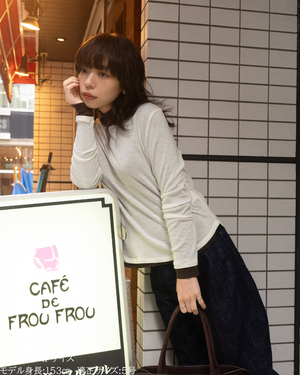 低身長向けトップス/低身長用/小柄ワトップス/小柄用/147㎝/SSサイス/XSサイズ/インナー/クルーニット/低身長/ウール/ウールインナー/レイヤード/重ね着