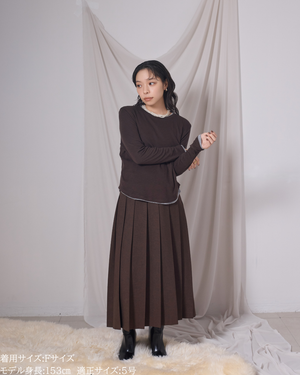 低身長向けトップス/低身長用/小柄ワトップス/小柄用/147㎝/SSサイス/XSサイズ/インナー/クルーニット/低身長/ウール/ウールインナー/レイヤード/重ね着