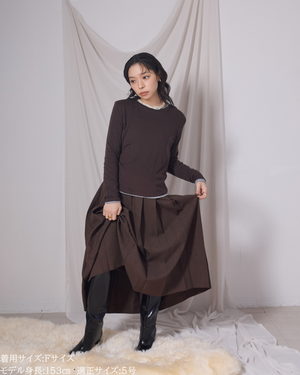 低身長向けトップス/低身長用/小柄ワトップス/小柄用/147㎝/SSサイス/XSサイズ/インナー/クルーニット/低身長/ウール/ウールインナー/レイヤード/重ね着