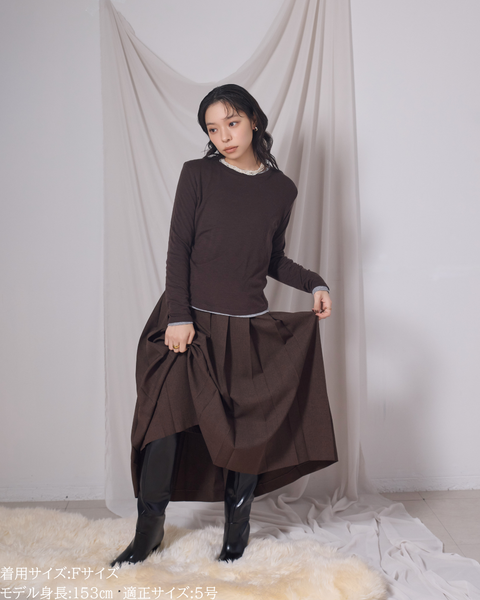 画像をギャラリービューアに読み込む, 低身長向けトップス/低身長用/小柄ワトップス/小柄用/147㎝/SSサイス/XSサイズ/インナー/クルーニット/低身長/ウール/ウールインナー/レイヤード/重ね着
