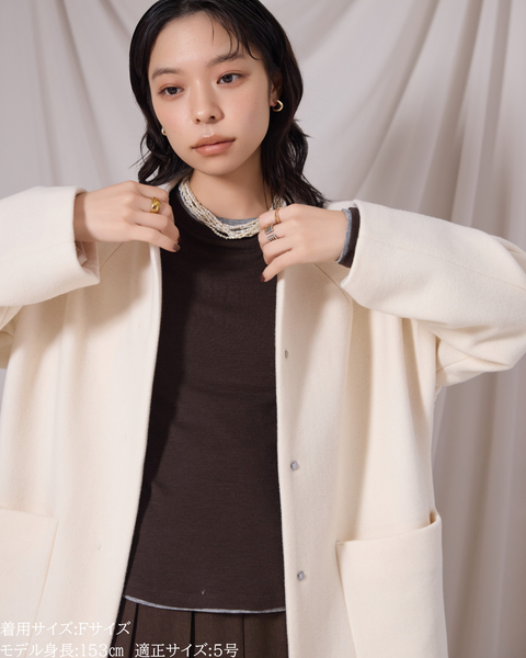 画像をギャラリービューアに読み込む, 低身長向けトップス/低身長用/小柄ワトップス/小柄用/147㎝/SSサイス/XSサイズ/インナー/クルーニット/低身長/ウール/ウールインナー/レイヤード/重ね着
