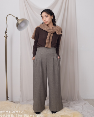 低身長向けトップス/低身長用/小柄ワトップス/小柄用/147㎝/SSサイス/XSサイズ/インナー/クルーニット/低身長/ウール/ウールインナー/レイヤード/重ね着