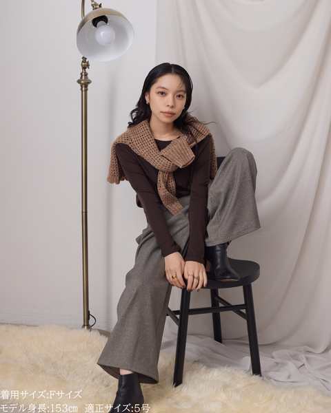 画像をギャラリービューアに読み込む, 低身長向けトップス/低身長用/小柄ワトップス/小柄用/147㎝/SSサイス/XSサイズ/インナー/クルーニット/低身長/ウール/ウールインナー/レイヤード/重ね着
