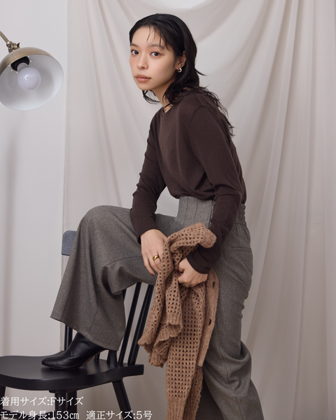 画像をギャラリービューアに読み込む, 低身長向けトップス/低身長用/小柄ワトップス/小柄用/147㎝/SSサイス/XSサイズ/インナー/クルーニット/低身長/ウール/ウールインナー/レイヤード/重ね着
