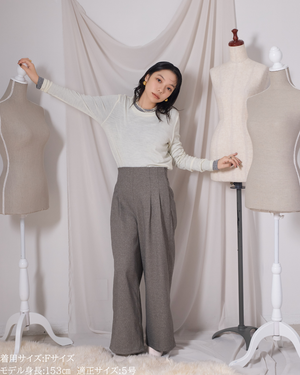 低身長向けトップス/低身長用/小柄ワトップス/小柄用/147㎝/SSサイス/XSサイズ/インナー/クルーニット/低身長/ウール/ウールインナー/レイヤード/重ね着