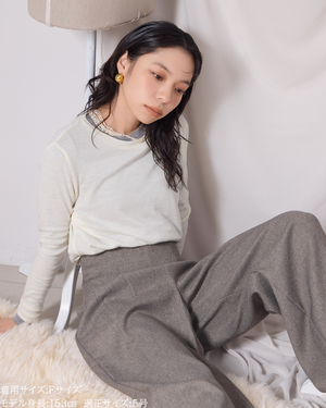 低身長向けトップス/低身長用/小柄ワトップス/小柄用/147㎝/SSサイス/XSサイズ/インナー/クルーニット/低身長/ウール/ウールインナー/レイヤード/重ね着