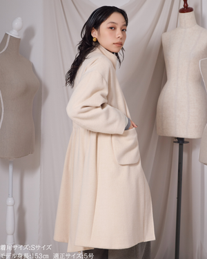 取り外しフード付きマニッシュコート(Japan Fabric)【685】