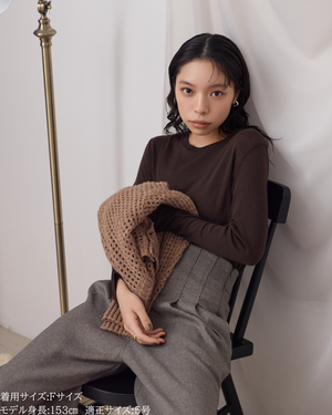 クロシェットニットカーディガン【556】