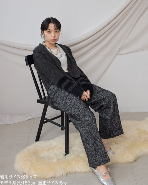 画像をギャラリービューアに読み込む, へリンボーンウールパンツ(Japan Fabric)【692】
