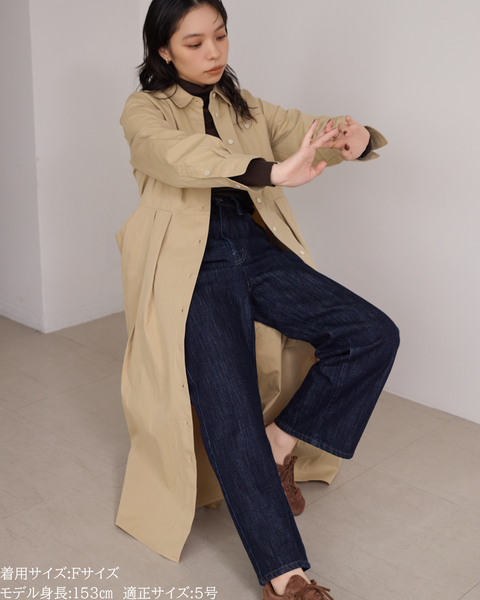 画像をギャラリービューアに読み込む, クリースラインシャツワンピース【819】
