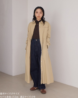 クリースラインシャツワンピース【819】