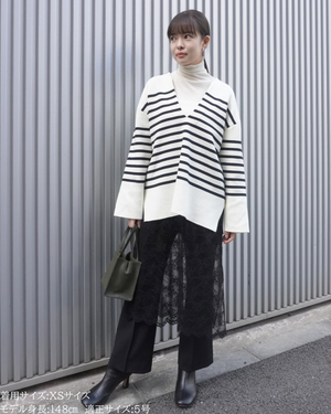 147_ichi_yon_nana】裏起毛フレアパンツ｜ウール・柄ニット・｜低身長