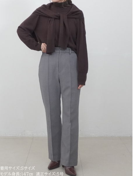 画像をギャラリービューアに読み込む, 低身長パンツ/小柄パンツ/低身長ボトムス/お直しいらず/低身長用/小柄用/低身長用ボトム/裏起毛パンツ/小柄用裏起毛パンツ/オフィスシーン/ウエスト楽/暖かい/裏起毛/極暖/美脚パンツ/美脚/スタイルアップ
