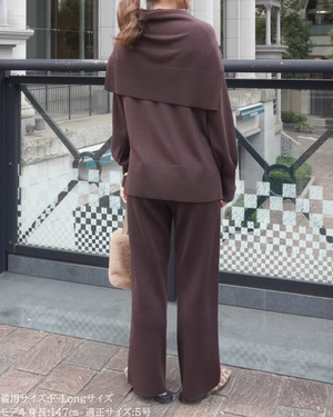 低身長パンツ/低身長用ボトム/ボトム/小柄用/XSサイズ/SSサイズ/147㎝/低身長ブランド/低身長ニットパンツ/ニットパンツ/お直し不要/脚長効果/ウールパンツ/ウール100%