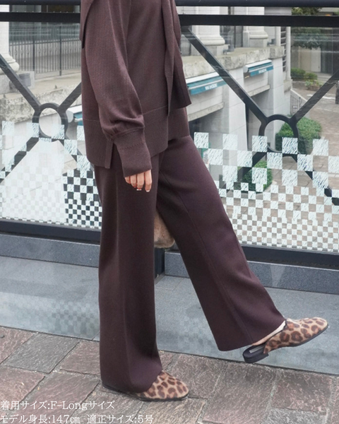 画像をギャラリービューアに読み込む, 低身長パンツ/低身長用ボトム/ボトム/小柄用/XSサイズ/SSサイズ/147㎝/低身長ブランド/低身長ニットパンツ/ニットパンツ/お直し不要/脚長効果/ウールパンツ/ウール100%
