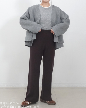低身長パンツ/低身長用ボトム/ボトム/小柄用/XSサイズ/SSサイズ/147㎝/低身長ブランド/低身長ニットパンツ/ニットパンツ/お直し不要/脚長効果/ウールパンツ/ウール100%