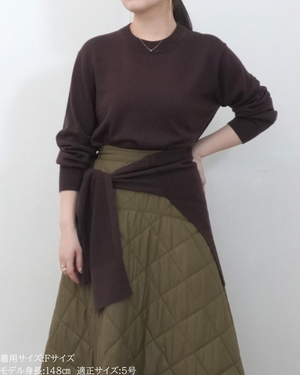 低身長向けトップス/低身長用/小柄ワトップス/小柄用/147㎝/SSサイス/XSサイズ/インナー/クルーニット/低身長/ウール/ウールインナー/カーデ風ストール付き/デザインニット