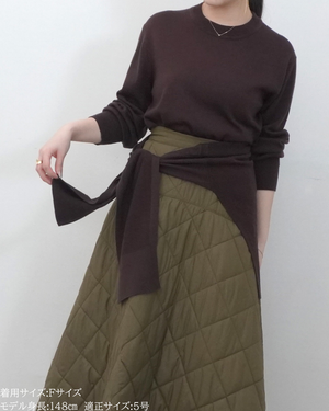 低身長向けトップス/低身長用/小柄ワトップス/小柄用/147㎝/SSサイス/XSサイズ/インナー/クルーニット/低身長/ウール/ウールインナー/カーデ風ストール付き/デザインニット