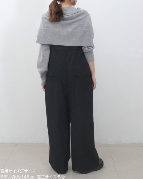 画像をギャラリービューアに読み込む, 低身長向けトップス/低身長用/小柄ワトップス/小柄用/147㎝/SSサイス/XSサイズ/インナー/クルーニット/低身長/ウール/ウールインナー/カーデ風ストール付き/デザインニット
