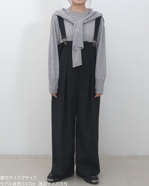 低身長向けトップス/低身長用/小柄ワトップス/小柄用/147㎝/SSサイス/XSサイズ/インナー/クルーニット/低身長/ウール/ウールインナー/カーデ風ストール付き/デザインニット