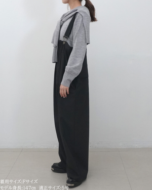 低身長向けトップス/低身長用/小柄ワトップス/小柄用/147㎝/SSサイス/XSサイズ/インナー/クルーニット/低身長/ウール/ウールインナー/カーデ風ストール付き/デザインニット