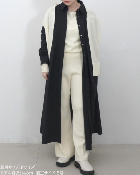 画像をギャラリービューアに読み込む, 低身長向けトップス/低身長用/小柄ワトップス/小柄用/147㎝/SSサイス/XSサイズ/インナー/クルーニット/低身長/ウール/ウールインナー/カーデ風ストール付き/デザインニット/ボートネックニット/ボートネック/ウール100%
