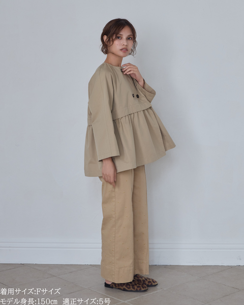 画像をギャラリービューアに読み込む, 取り外しペプラムコート【730】
