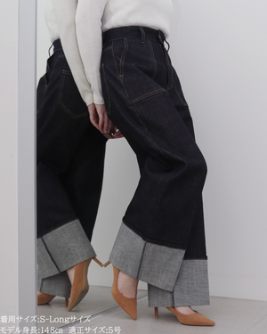 低身長パンツ/低身長用ボトム/ボトム/デニムパンツ/小柄用/XSサイズ/SSサイズ/147㎝/低身長ブランド/低身長デニムパンツ/韓国風/小柄韓国/デニム/ロールアップデニム/低身長/小柄/小柄デニム