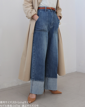 低身長パンツ/低身長用ボトム/ボトム/デニムパンツ/小柄用/XSサイズ/SSサイズ/147㎝/低身長ブランド/低身長デニムパンツ/韓国風/小柄韓国/デニム/ロールアップデニム/低身長/小柄/小柄デニム