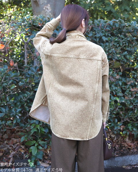 画像をギャラリービューアに読み込む, 小柄ブランド/低身長ブランド/低身長/小柄/小柄シャツ/デニムシャツ/リボンシャツ
