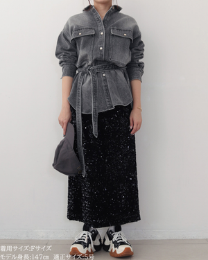 小柄ブランド/低身長ブランド/低身長/小柄/小柄シャツ/デニムシャツ/リボンシャツ